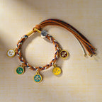 Ethnic Braided Tibetan Five Wealth Gods Blessing Bracelet