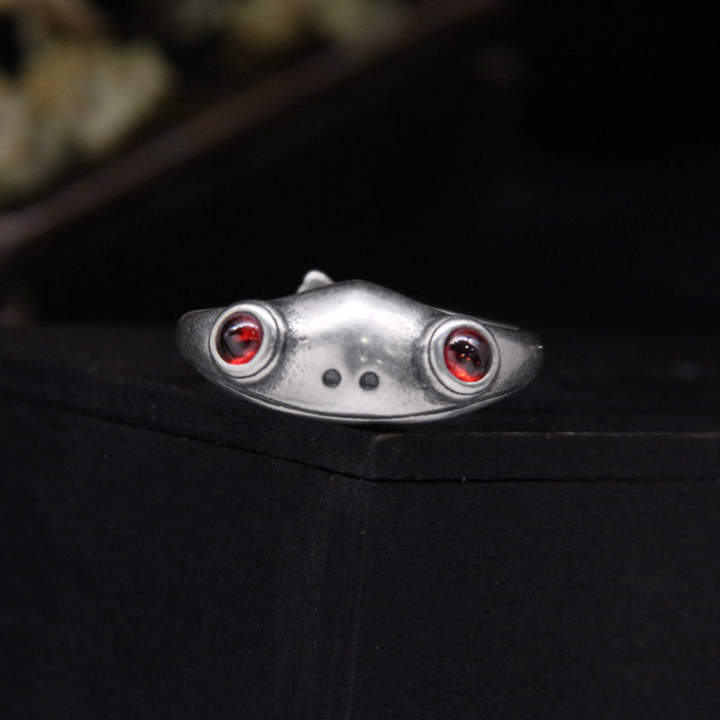 925 Sterling Silver Cute Little Frog Ring