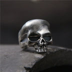 Adjustable S925 Sterling Silver Vintage Skull Ring for Men