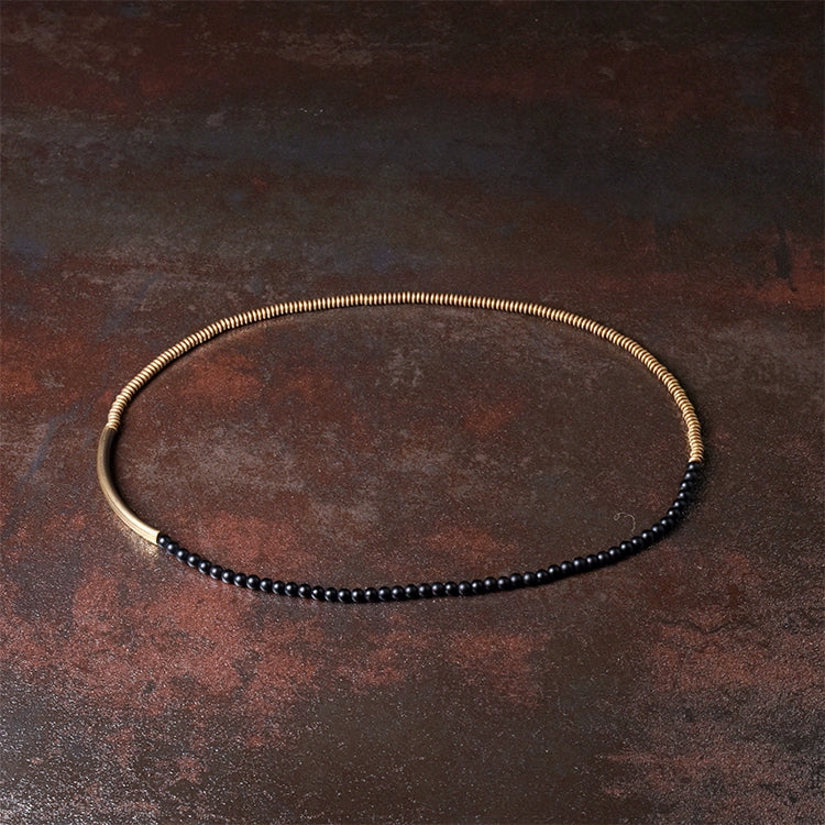 Tibetan Agate & Brass Multi-Layer Bracelet · Couple Jewelry for Grounding & Passion · 4 Colors Available