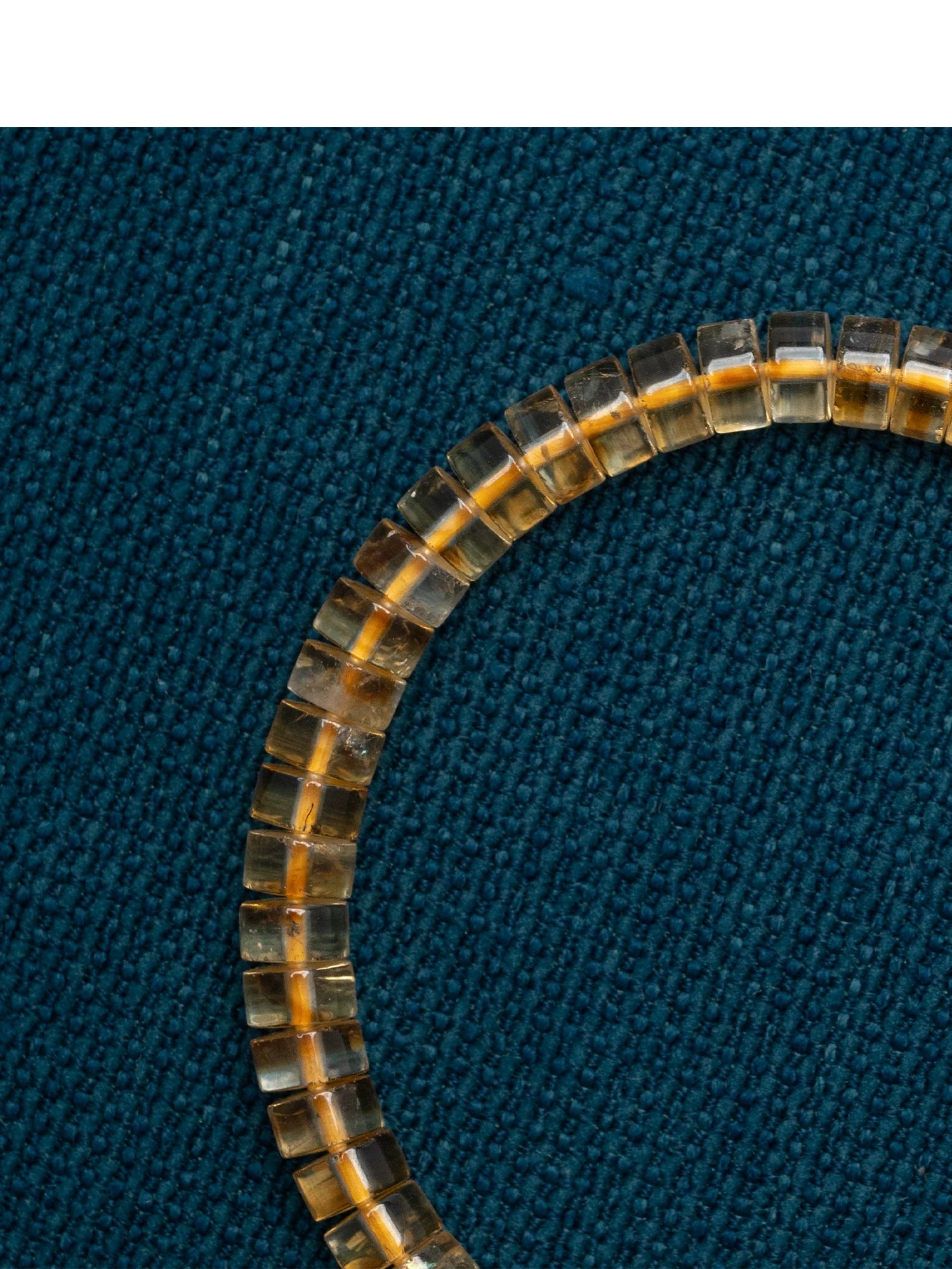 Natural Yellow Himalayan Quartz Straight-Cut Thin Slice Bracelet