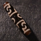 Tibetan Dzi Bead Pendant Agate, Length 58mm and Width 13mm, Totem Random