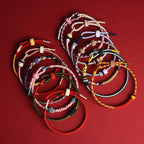 Year of the Fire Horse 2026 Twelve Flower God Handmade Red String Bracelet