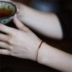 Faceted Red Spinel Bracelet 14K Gold-wrapped Accessories Fine Jewelry Simple and Light Luxury