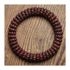 Natural Purple Gold Rat Lotus Beads Bodhi Bracelet: Buddha Beads for Good Luck