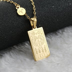 12 Zodiac Sign Pendant Necklace – 18K Gold-Plated Titanium Steel