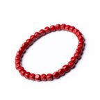 High-Content Red Cinnabar Bracelet Six-Sided Beads Buddha Beads for Men and Women