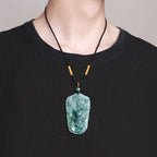 Natural Blue Water Jadeite Dragon Pendant – A-Grade Jade, Powerful Zodiac Talisman for Strength & Prosperity