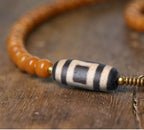 Vintage Multi-Layer Bodhi Seed & Dzi Bead Unisex Bracelet · Buddhist Mala Jewelry