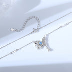 S925 Sterling Silver Butterfly Wing Flying Horse Necklace for Women – Year of the Horse Zodiac Jewelry