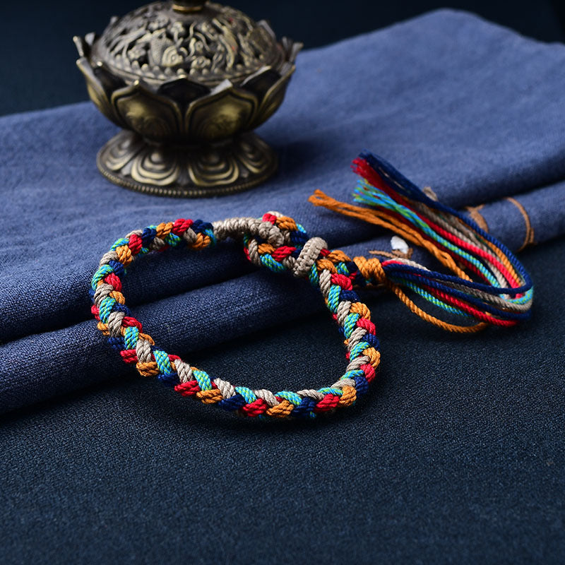 Handmade Tibetan Braided Bracelet for Good Luck & Protection