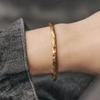 Tibetan Brass Cuff Bracelet Couple Jewelry with Sacred Design