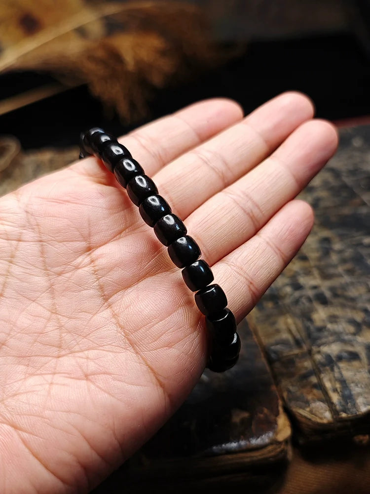 Natural Ebony Beads Meditation  Beads Bracelet