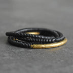 Ebony Wood & Brass Protection Bracelet – Multi-Layer Beads for Strength & Stability