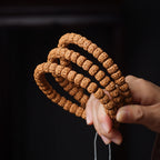 Tibetan Style Little Rudraksha 108 Mala Beads Bracelet