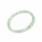 Natural Transparent Prehnite Bracelet Fresh Green Barrel Beads for Women