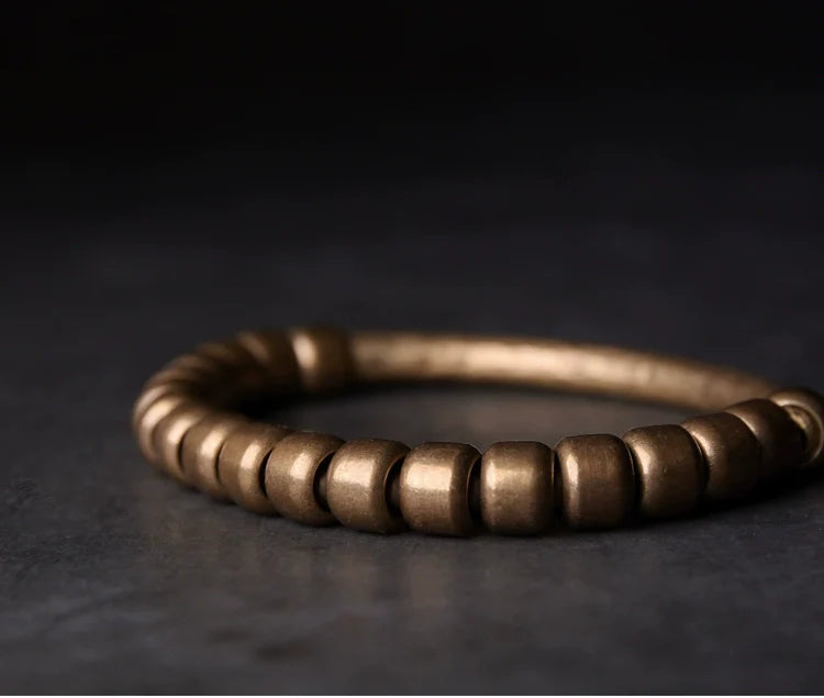 Tibetan Handmade Brass Protection Bracelet for Men and Women