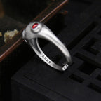 925 Sterling Silver Cute Little Frog Ring