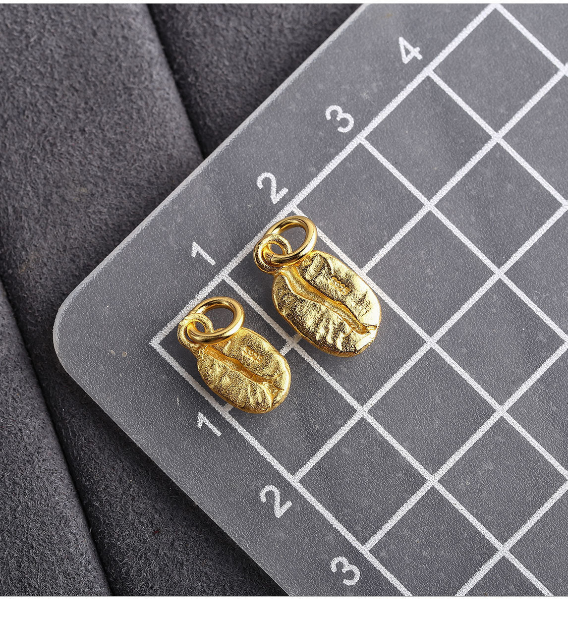 S925 Silver, Coffee Bean Gold Bean Silver Gold Plated DIY Jewelry Accessories