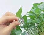 S999 Pure Silver Vintage Multi-Layer Ring with Bell, Lotus Tassel Charms