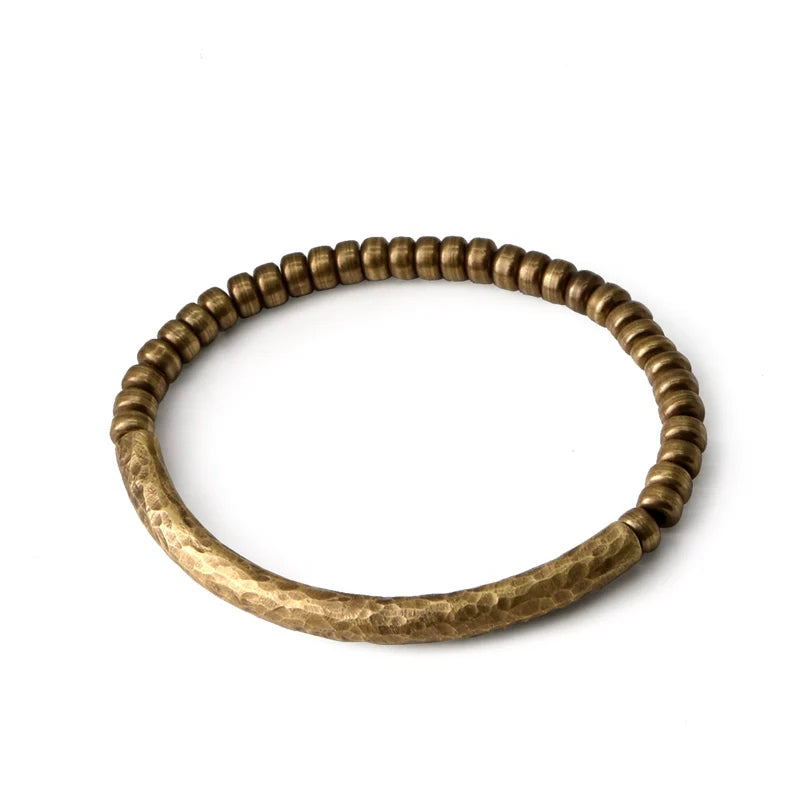 Tibetan Handmade Brass Protection Bracelet for Men and Women