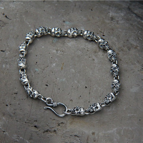 925 Sterling Silver Skull Bracelet