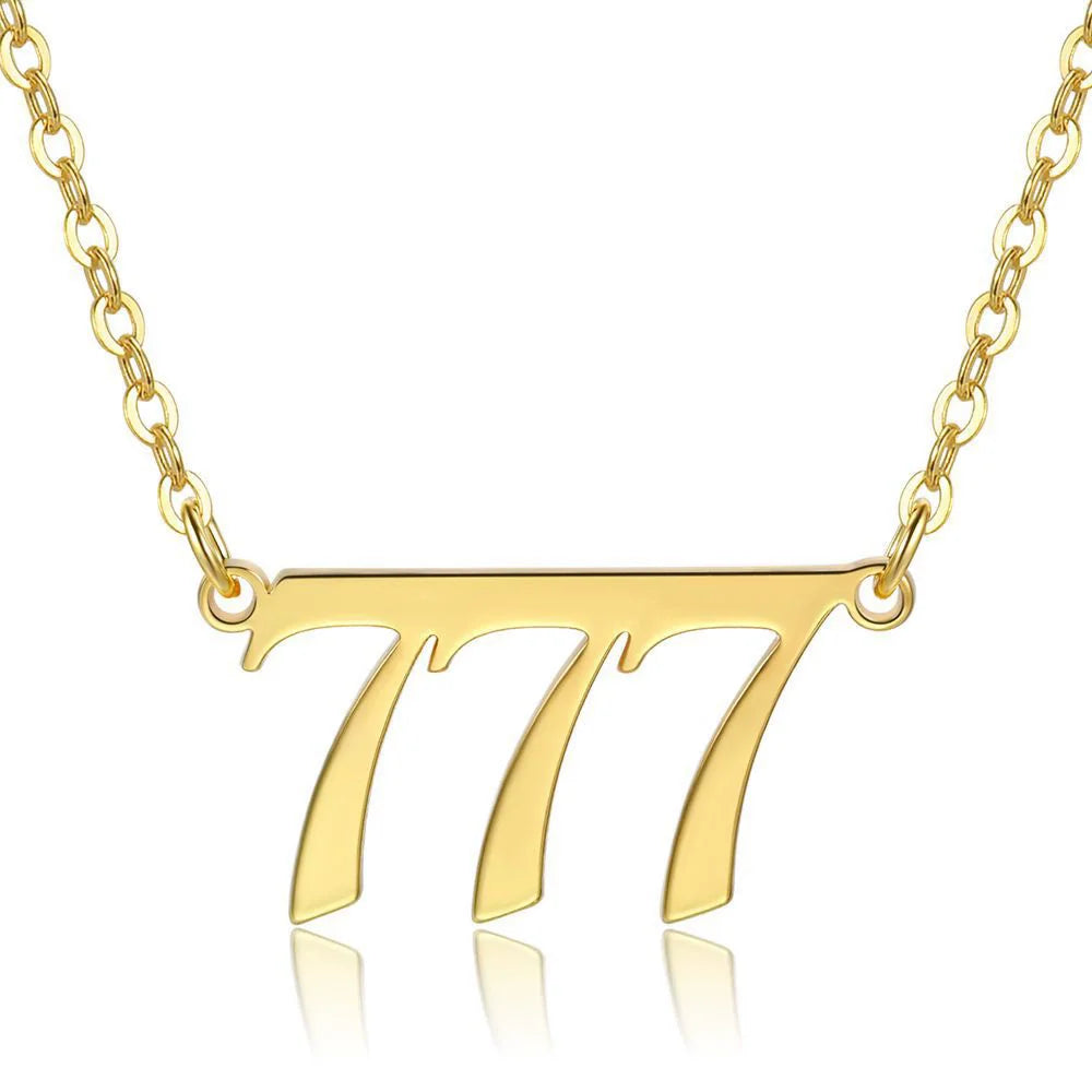 Angel Number Zircon Gold-Plated Necklace – Handmade & Radiantly Divine