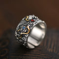 Buddha3bodhi Auspicious Dragon Playing with Pearl 925 Silver Ring