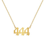 Stainless Steel Necklace Angel Number Necklace 111-999 for Women