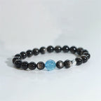 Buddha3bodhi Natural Silver Obsidian DIY Design Simple Feng Shui Bracelet
