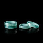 Natural A-Grade Blue Water Jadeite Square Ring