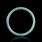 Natural Blue Water Jadeite Bangle for Women – A-Grade Jade, Elegant Round Bracelet