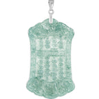 Ice Blue Jadeite Abacus Pendant – A-Grade Blue Water Jade Wealth Pendant for Women