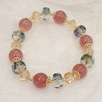 New Strawberry Crystal Bracelet Colored Beaded Bracelet