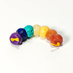 Natural Agate Tibetan Multi-Treasure Rainbow Meteorite Planet Bodhi Bracelet DIY Spacer Beads