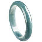 Natural A-Grade Blue Water Jadeite Bangle – Peaceful Bangle, Ice-Type Jadeite for Women
