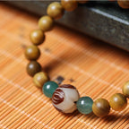 Argentine Old-Growth Green Sandalwood 8mm Buddhist Prayer Beads Bracelet