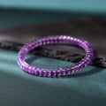 Natural Uruguayan Amethyst Bracelet - 5-8mm Purple Single-Strand Beaded Bracelet