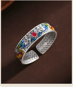 Buddha3bodhi Pure Silver Enamel Zodiac Dragon Bangle