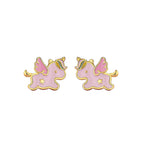 S925 Sterling Silver Rainbow Unicorn Women’s Earrings – Holiday Gift for Christmas & New Year