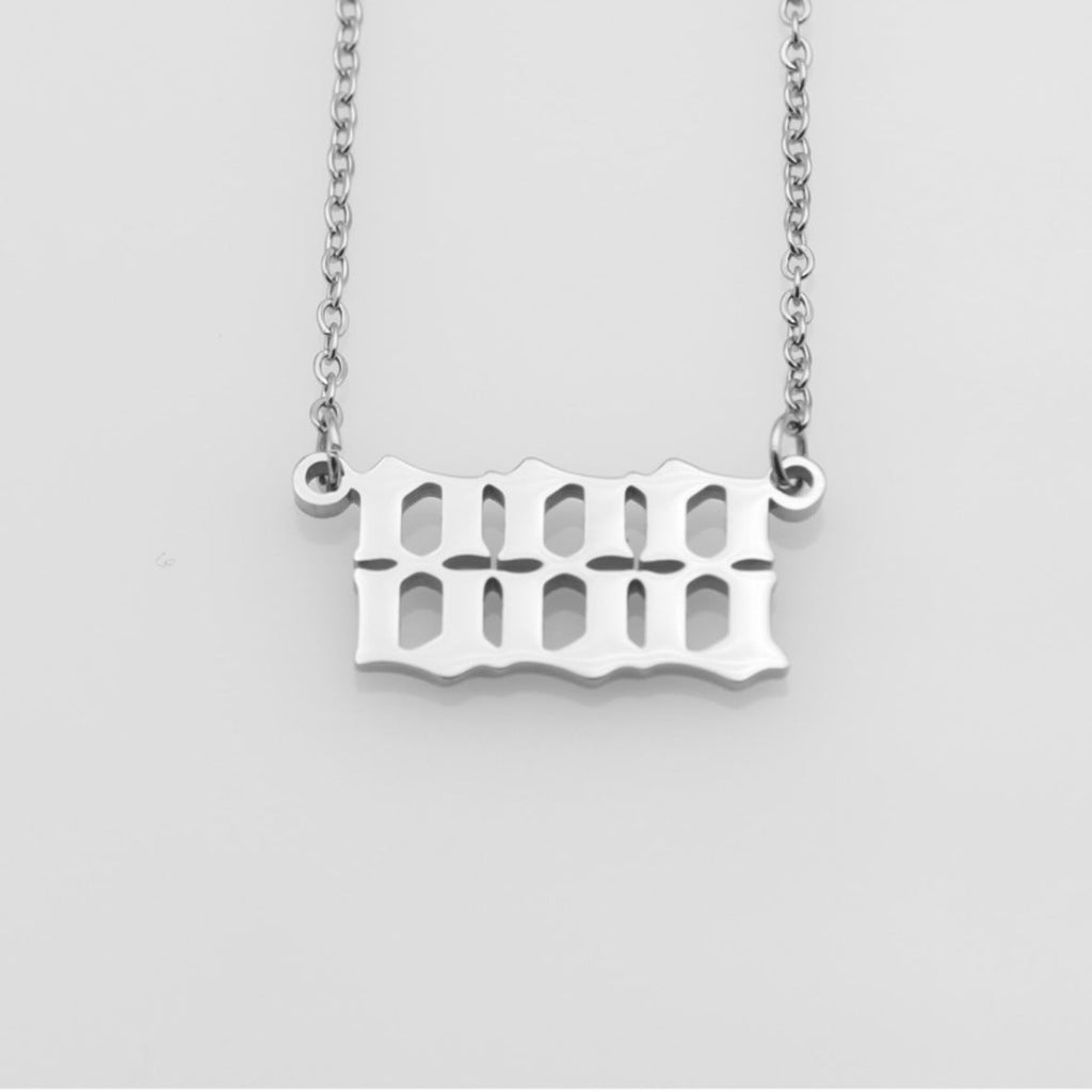 Stainless Steel Necklace Angel Number Necklace 111-999 for Women