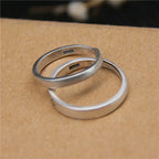 Adjustable S925 Sterling Silver Ring Sun & Moon Couple Rings
