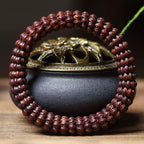 Natural Purple Gold Rat Lotus Beads Bodhi Bracelet: Buddha Beads for Good Luck