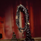 Natural Tiger Tooth Dzi Beads 108 Beads Mala Necklace