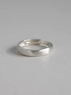 Buddha3bodhi Minimalist Vintage Pure Silver Matte Couple Rings - Adjustable