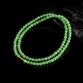 Natural Aged Hetian Green Jade Beaded Necklace Pendant for Women