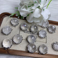 Natural Clear Quartz Charm with Silver Setting – DIY Jewelry Making Accessory