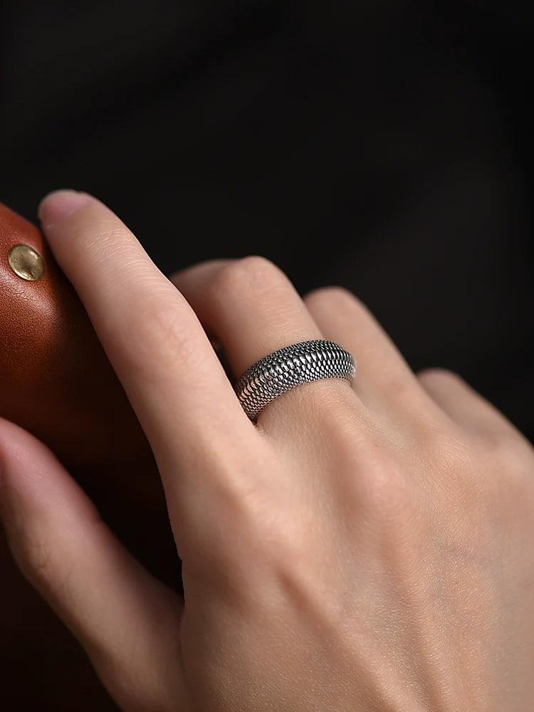Buddha3bodhi 925 Silver Dragon Scale Ring