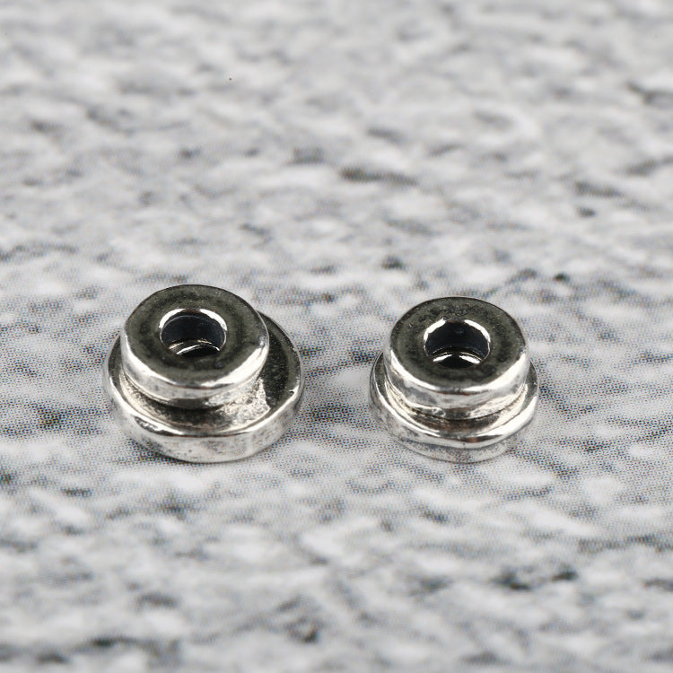 S925 Silver, Plain Glossy Tibetan Straight Cut Separator Gasket Bead Separator DIY Accessories