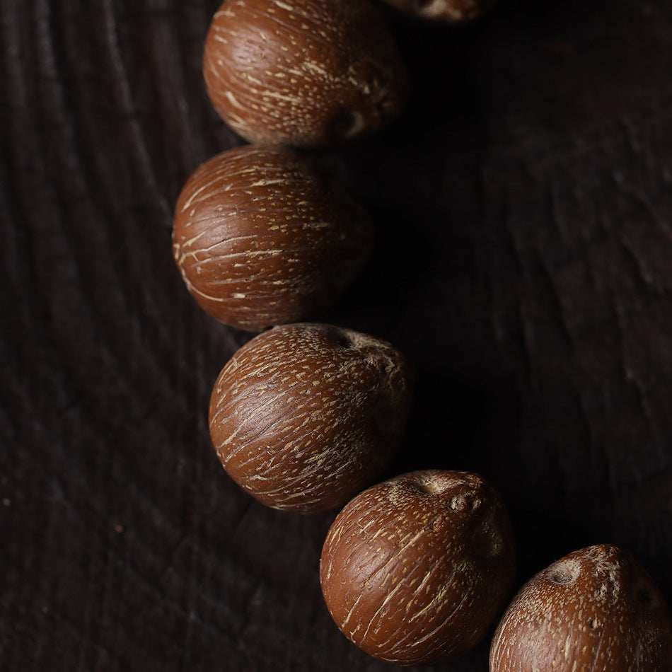 Natural Purple Golden Rat Wenwan Bracelet – Round Beads, Rat Front Cat Back Design